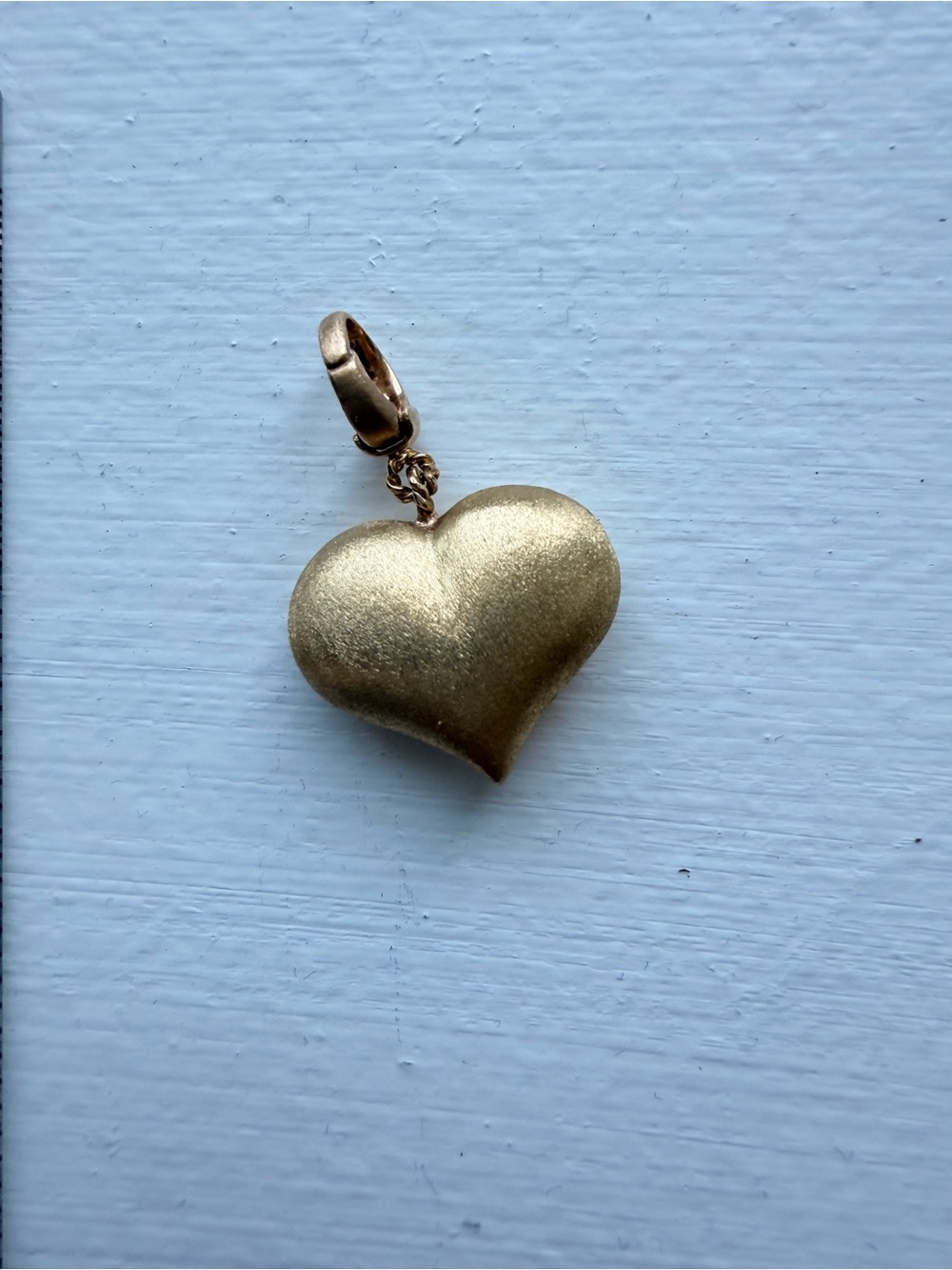 Marie Lichtenberg Gold Heart Pendant Charm with Star-Set Diamonds - Picture 7 of 11